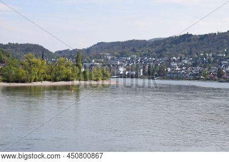 Mittelrheintal With Boppard In Background, Unesco World Heritage Site Middle Rhine Valley