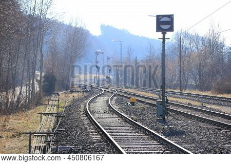 Railway Line Between Alttann And Rossberg In Germany