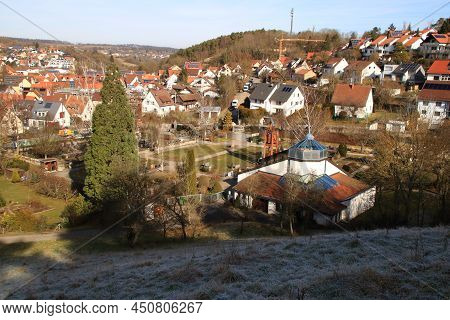 View Of The Town Of Flacht Near Weissach