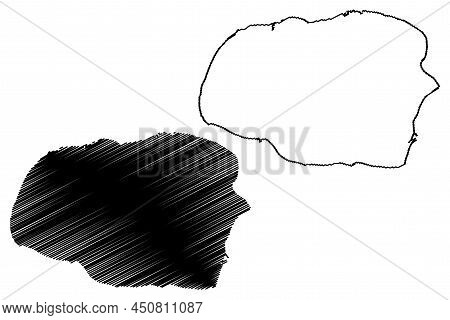 Fohr Island (federal Republic Of Germany, North Frisian Islands) Map Vector Illustration, Scribble S