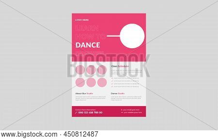 Dance Studio Flyer, Kids Dance Class Flyer Template. Kids Music Class Poster Design.