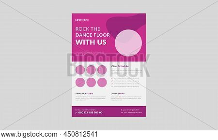 Dance Studio Flyer, Kids Dance Class Flyer Template. Kids Music Class Poster Design.