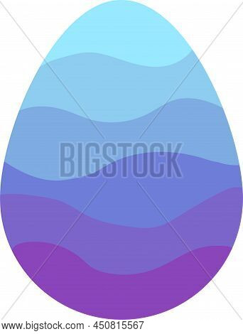 Painted Colorful Vector Easter Eggs Linear Set