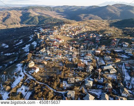 Aerial View Of Village Of Dolen, Bulgaria