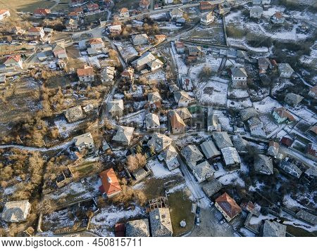 Aerial View Of Village Of Dolen, Bulgaria