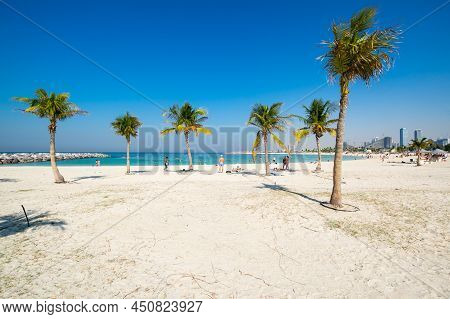 View Of Al Mamzar Beach Park In Dubai, United Arab Emirates