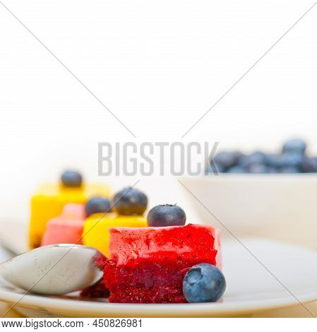 Strawberry And Mango Mousse Dessert Cake