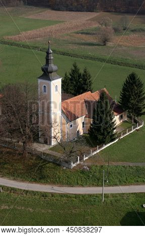 DONJA ZELINA, CROATIA - NOVEMBER 07, 2011: Parish Church of Saint Nicholas in Donja Zelina, Croatia