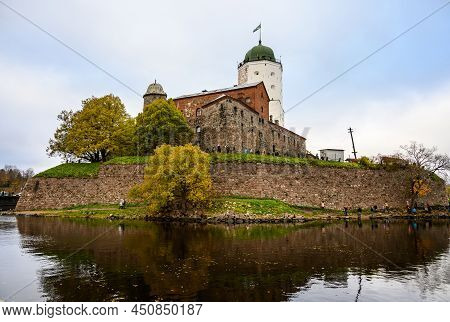 Vyborg Castle. Sightseeing Of Russia. Vyborg Castle - Medieval Castle In Vyborg Town