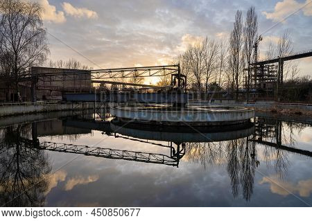 Duisburg, Germany - November 6, 2021: Industrial Heritage Of The Old Economy, Ruin Of Steelmill In T