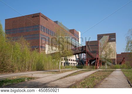 Essen, Germany - April 20, 2021: Ruhr Museum On Zeche Zollverein, Industrial Heritage Of Ruhr Metrop