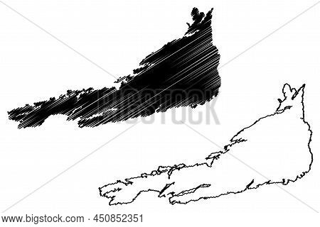 Froya Island (kingdom Of Norway) Map Vector Illustration, Scribble Sketch Froya Map