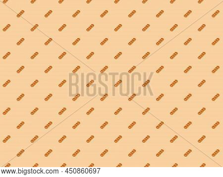 Pixel 8 Bit French Baguette Background - High Res Seamless Pattern