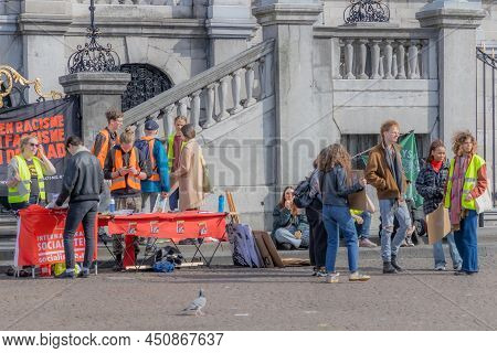 Maastricht, South Limburg, Netherlands. March 13, 2022. Protest: No Racism, No Fascism In The Counci