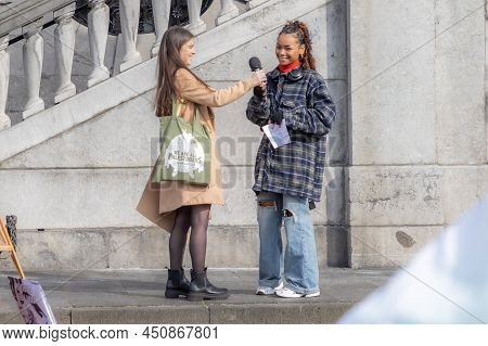 Maastricht, South Limburg, Netherlands. March 13, 2022. Protest: No Racism, No Fascism In The Counci