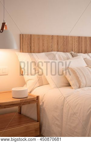 Vertical Photo Of Contemporary Bedroom Interior Design