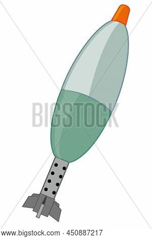 Vector Illustration Of The Amunition From Weapon Mortar