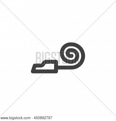 Party Blower Line Icon. Linear Style Sign For Mobile Concept And Web Design. Horn Blower Outline Vec