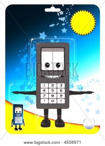 Toon de teléfono celular con el embalaje