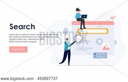 Search Concept For Landing Page Bes Logo