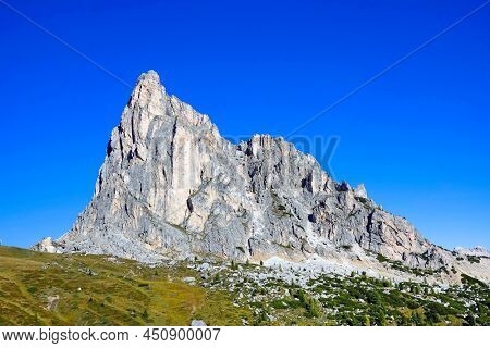 Averau Peak (2649 m) in the Dolomites, Italy, Europe                               