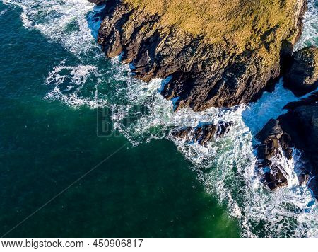 Aerial View Of The Beautiful Coast At Kilcar In County Donegal - Ireland