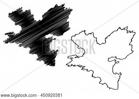 Gossa Island (kingdom Of Norway) Map Vector Illustration, Scribble Sketch Gossen Map