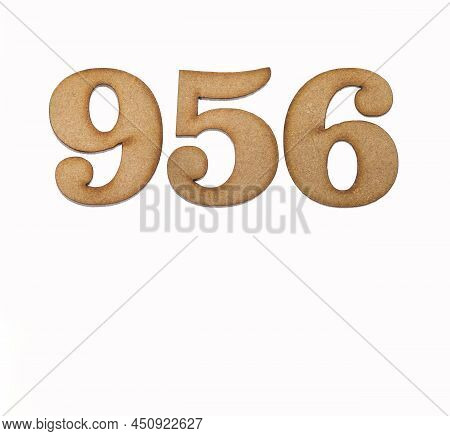 Number 956 - Piece Of Wood Isolated On White Background