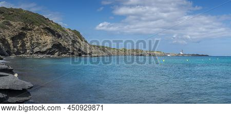 Panoramic Views Of The Favaritx Cape From Cala Presili, Municipality Of Mahon, Menorca, Spain