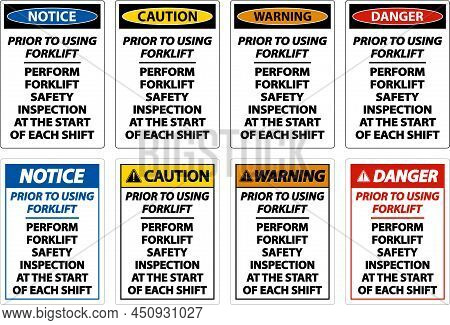 Perform Safety Inspection Sign On White Background