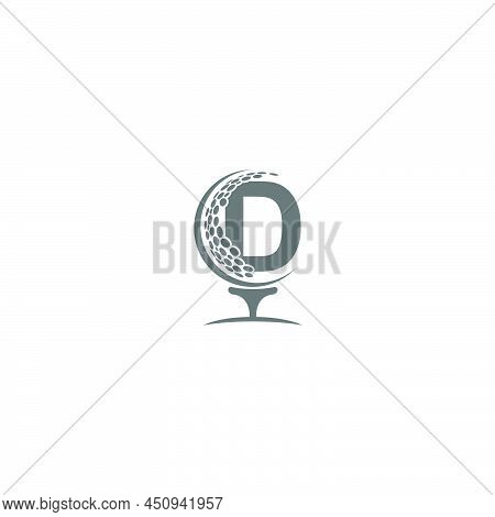 Letter D And Golf Ball Icon Logo Design Illustration