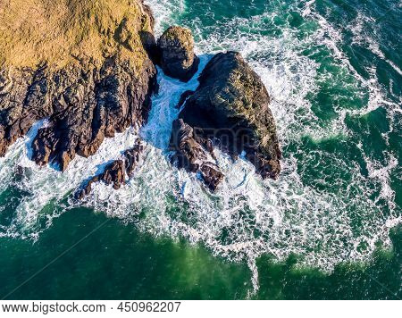 Aerial View Of The Beautiful Coast At Kilcar In County Donegal - Ireland