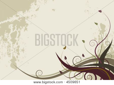 abstract floral Background Grunge Stil mit Wellen