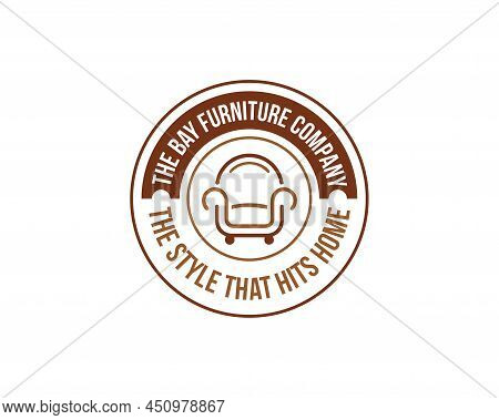 Minimalist Furniture Logo Design With Circle Style