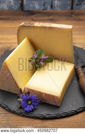 French Cheese Collection, Comte Cheese Made From Unpasteurized Cow's Milk In Franche-comte, France