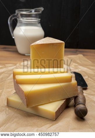 French Cheese Collection, Comte Cheese Made From Unpasteurized Cow's Milk In Franche-comte, France