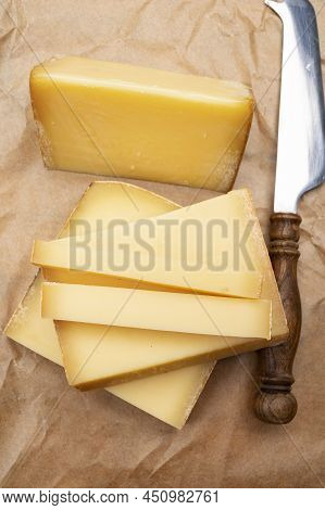 French Cheese Collection, Comte Cheese Made From Unpasteurized Cow's Milk In Franche-comte, France