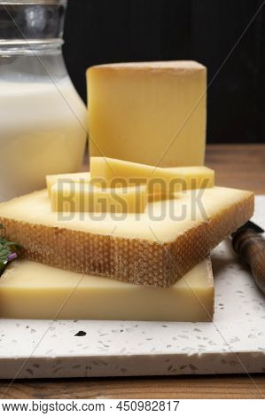 Swiss Cheese Collection, Gruyere Cheese Made From Unpasteurized Cow's Milk