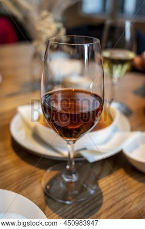 Sweet Digestif Muscat Wine Served After Dinner