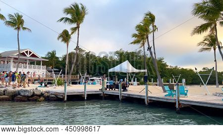 Amazing Scenery At The World Wide Spotsman Pier On Islamorada - Islamorada, Florida - February 20, 2