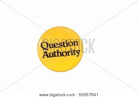 Question Authority button with yellow background