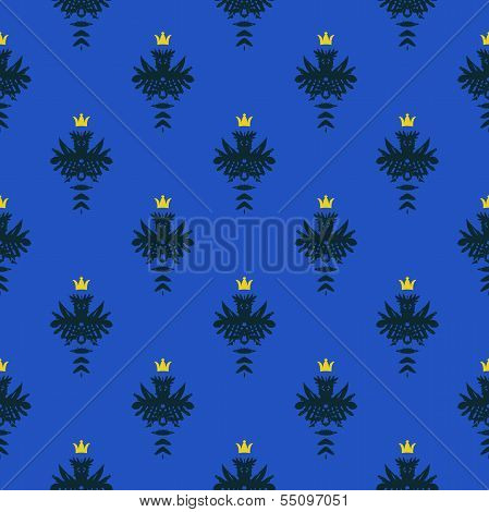 Elegant rich vector pattern with damask motif