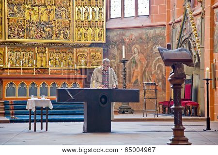 Divine Worship Is In The Imperial Cathedral Of Saint Bartholomew