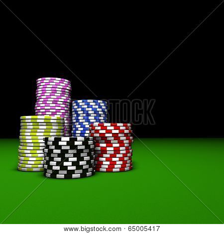 Poker Casino Chips Stacks