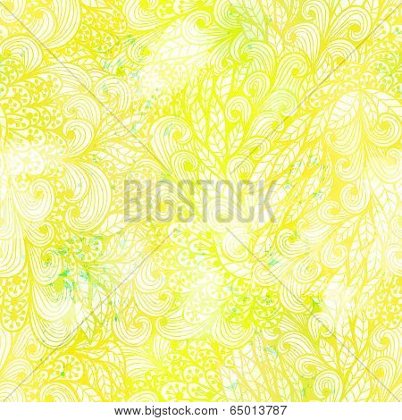 Floral Yellow And Orange Pattern