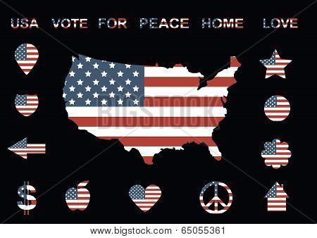 American Flag Icons