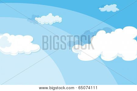 Illustration of the sky with clouds