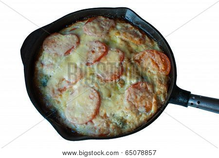 Broccoli Tomato Cheese Omelet