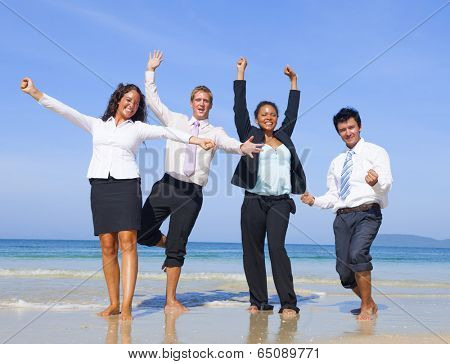 Business Colleagues having fun on Vaccation.