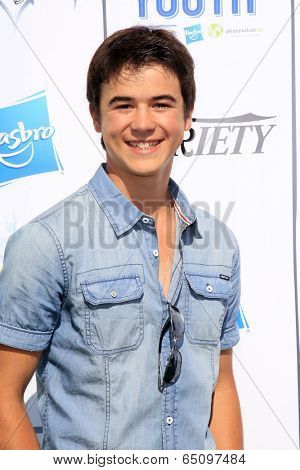 LOS ANGELES - JUL 27:  Keean Johnson at the Variety's Power of Youth  at Universal Studios Backlot on July 27, 2013 in Los Angeles, CA